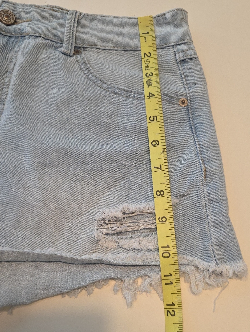 Rewash High Rise Ripped Light Wash Denim Cut-off Shorts Size 7/28 Y2K Summerwear - Picture 8 of 8
